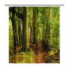 Natural Scenery Forest Shower Curtain Summer Jungle Tree Sunlight Landscape Bathroom Curtain Home Decor Waterproof Bath Curtain