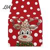 Dining Table Runner Christmas Runner, Xmas Tree Ball Reindeer Print Seasonal Accessories Tablecloth, Winter Holiday Party Decoration Coffee