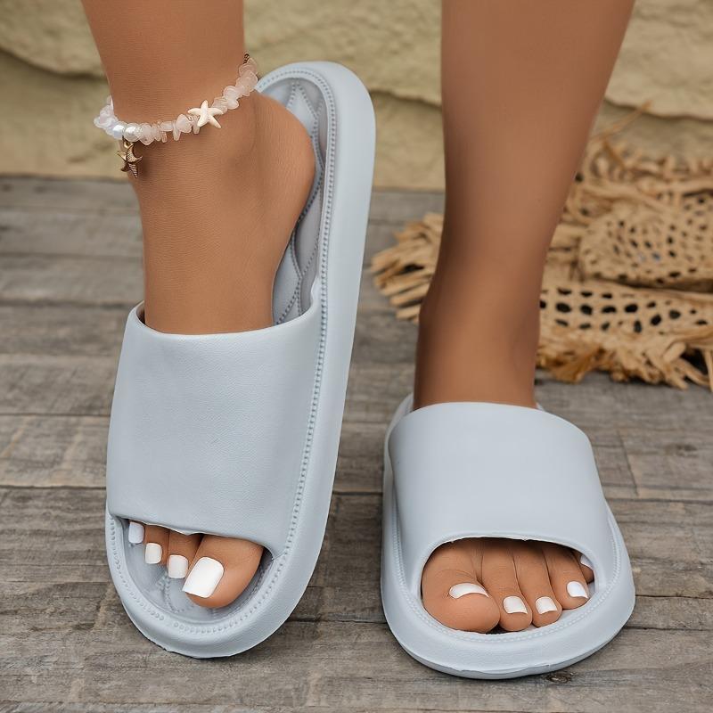 Women'S Stylish EVA Slide Sandals - Comfortable, Non-Slip, Washable Indoor/Outdoor Slippers in Black, Multi-Color Options, Perfect for All Seasons