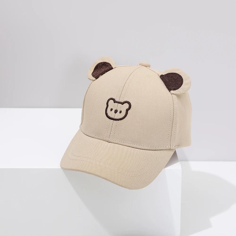 

Baby Baseball Cap for Boys and Girls Visor Outdoor Snapback Hat Cartoon Cute Bear Toddlers Baseball Hat Summer Sun Hats for Kids 48-50cm Adjustable бежевый
