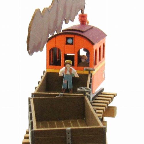 Sankei Miniatuart Bausatz Studio Ghibli Serie Laputa Schloss im Himmel Lokomotive und Automobil Maßstab Papierbasteln 1/150 MK07-12