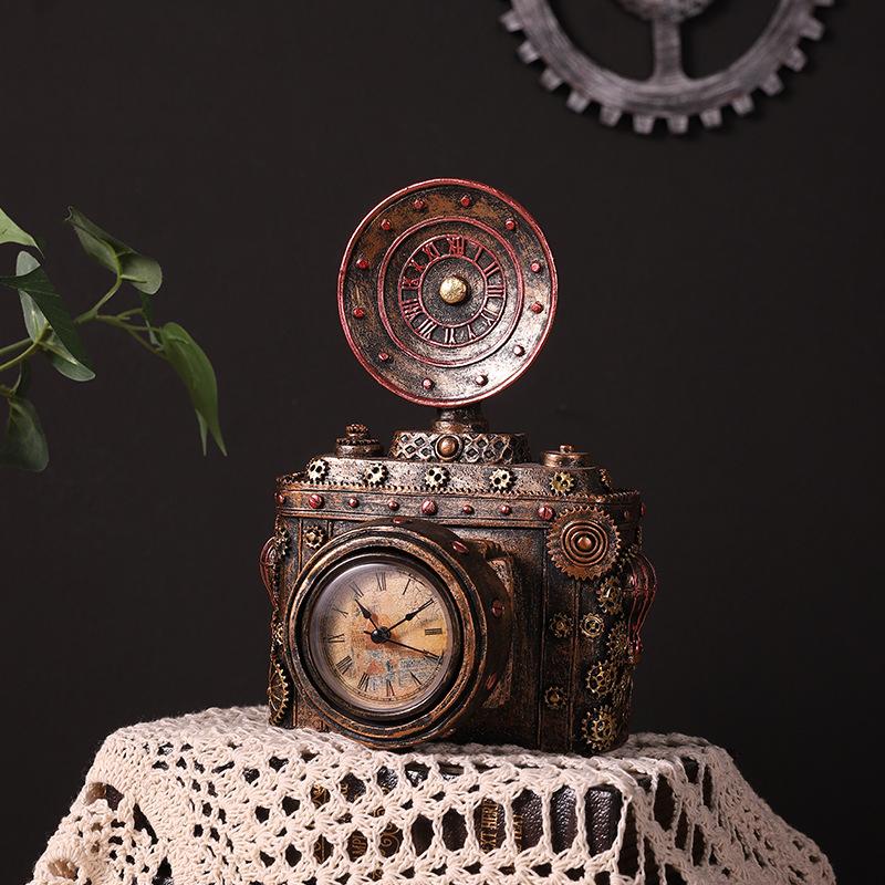 European Retro Camera Storefront Window Desktop Decoration Resin Ornament Old-fashioned Camera Film and Television Shooting Props