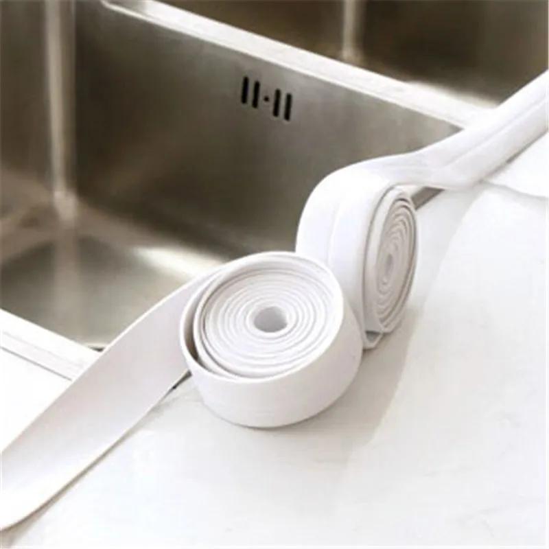 Home Bathroom Bathtub Kitchen Wall Stickers Art Sealing Strip Sealant Tape Mildew Resistant and Waterproof Pegatinas