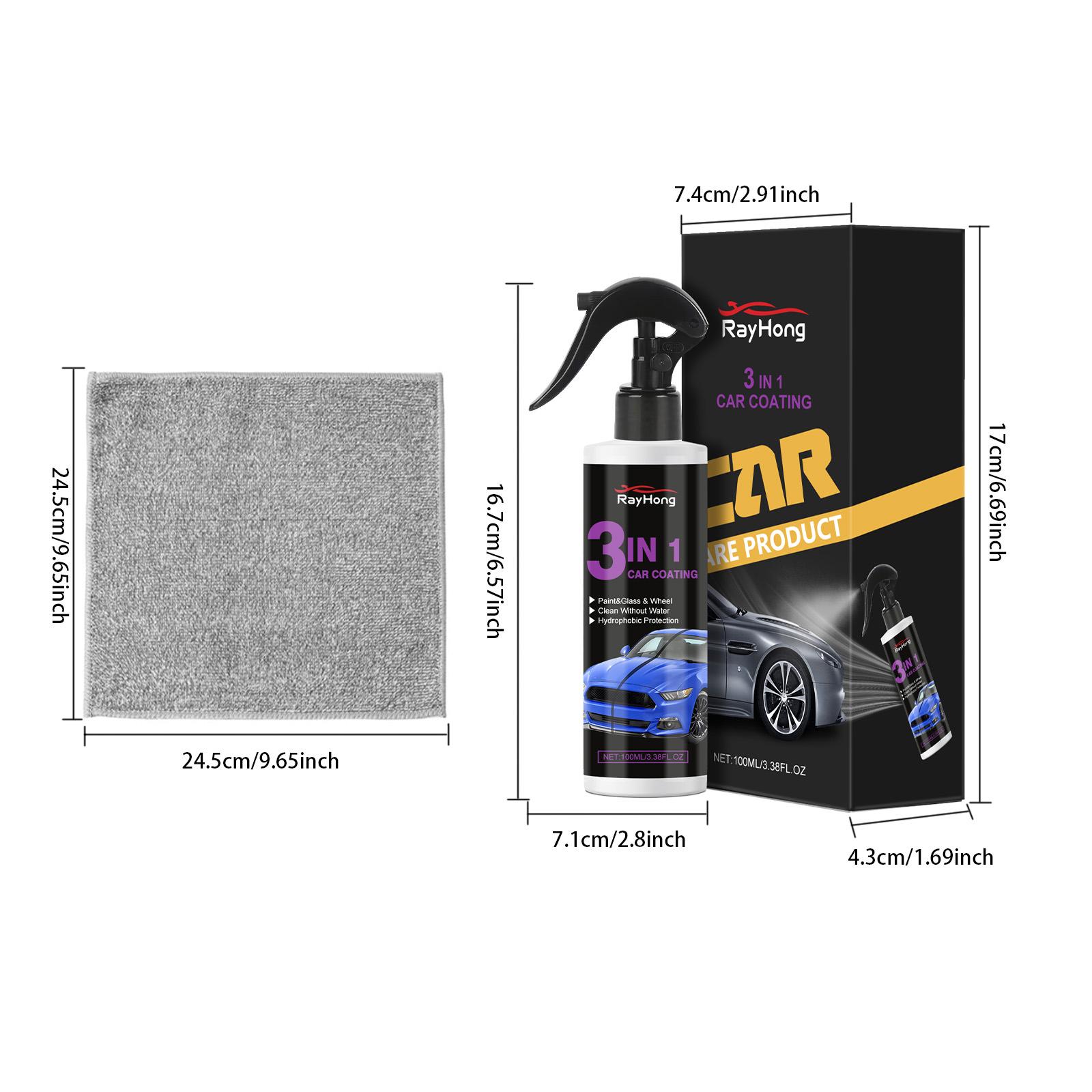 

3 In 1 Car Ceramic Coating Liquid Crystal High Protection Auto Polishing Refurbish Spraying Glass Hydrophobic Car Maintenance