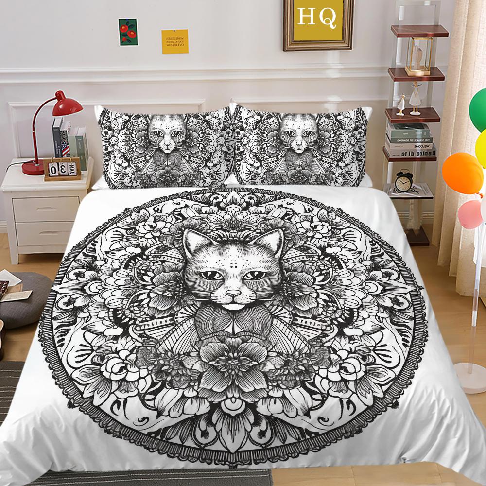 Luxus Datura Bettbezug Set Bettwäschebezug Anzug Polyester Heim Bettwäsche Set Doppelbett Schlafzimmer Dekor