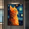 5D Diy Diamond Painting Cross Stitch Embroidery Mosaic Funny Black Cat Flower Van Gogh The Starry Night Full Round Drill Home Decor Wall Art Gift