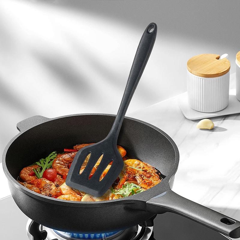 Vaření Špachtle Nepřilnavá Silikonová špachtle Děrovaná obracečka Lopatka na palačinky Pánev Kuchyňské náčiní Silikonové kuchyňské náčiní