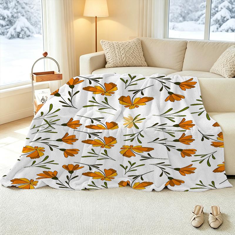 Soft Flannel Fleece Blanket Skin-friendly, Breathable, Lightweight Warmth, All Seasons Use, Ideal for Home, Office, Casual & Cozy Decor