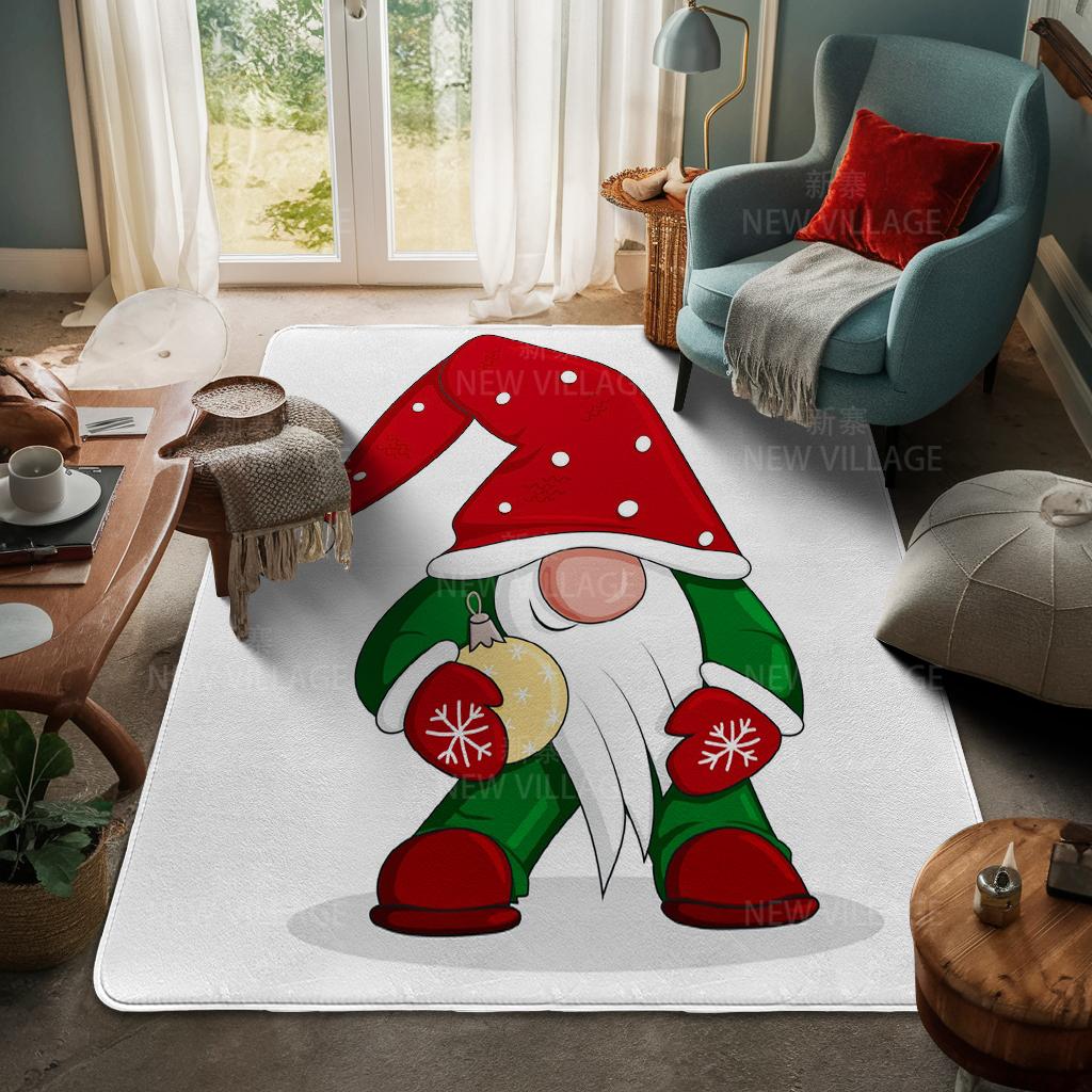 House Entrance Carpet Home Door Mat Living Room Bath Foot Bathroom Non-slip Water Absorption Rugs Bath Merry Christmas Winter