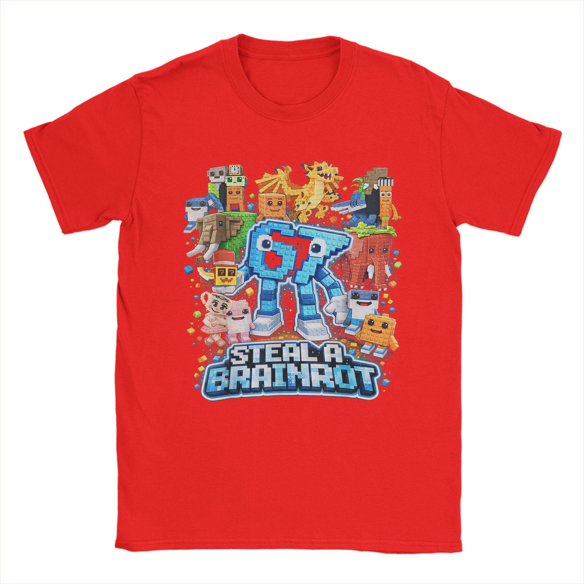 Unisex Six Seven 67 Steal A Brainrot Meme T Shirts 100 Cotton Tops Awesome Short Sleeve Crewneck Tees Gift Idea Tshirt S