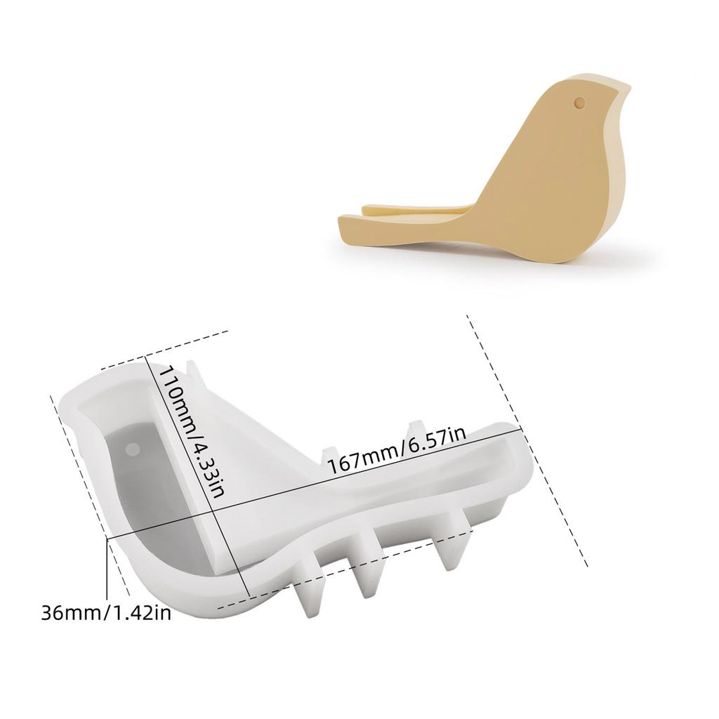 Kreativer Kartenhalter in Vogelform Silikonform Heim Büro Dekorative Formen Silikontextur für Zement- und Harzhandwerk
