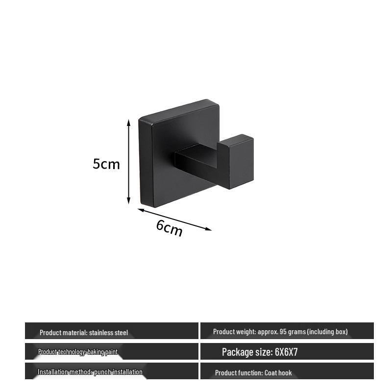 

Вешалка и перекладина для полотенец из нержавеющей стали для ванной комнаты: Набор из пяти квадратных труб