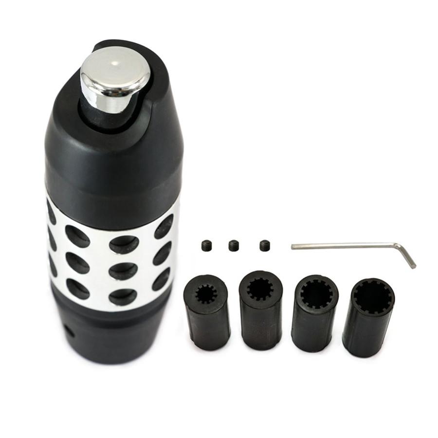 Silver Aluminum Automatic Auto Car Gear Stick Shift Shifter Lever Knob Universal