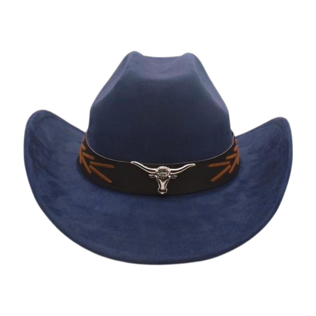 Western Cowboy Hat National Knight Jazz Hat Tibetan Warped Edge One-Word Top Hat Travel Cowboy Hat