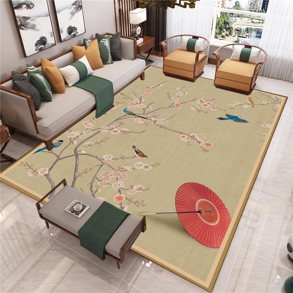New Chinese Style Living Room Carpet Chinese Style Sofa Coffee Table Mat Bedside Classical Style Carpet