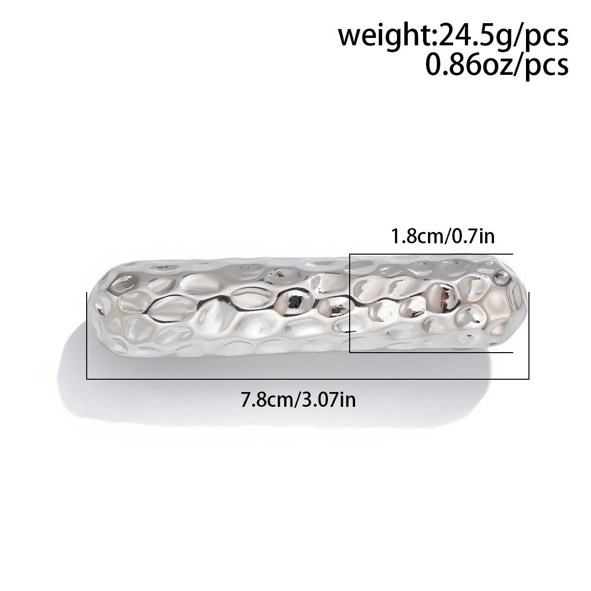 

Alloy Concave Convex Spring Hair Clip For Women, Versatile Geometric Square Temperament Exquisite Hair Accessory Gift