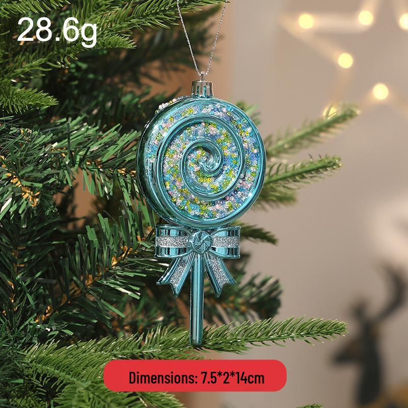 Pink Cartoon Christmas Tree Ornament with Glitter Sequins - Ins Style
