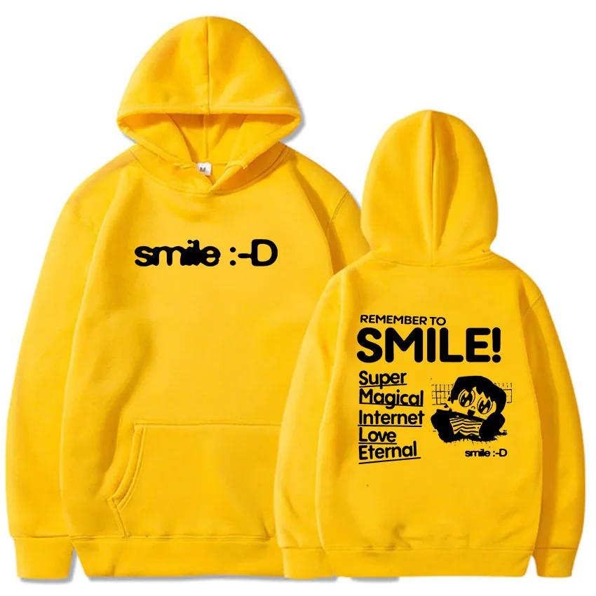 

Одежда с принтом Porter Robinson Smile World Tour 2024/2025 Толстовки женские зимние с капюшоном толстовки Kawaii Cartoon Graphic Sudadera 3XL