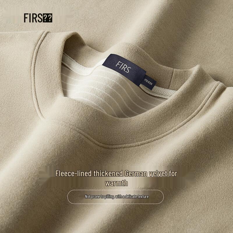 FIRS Men's Thermal Brushed Thick Crew Neck Sweatshirt