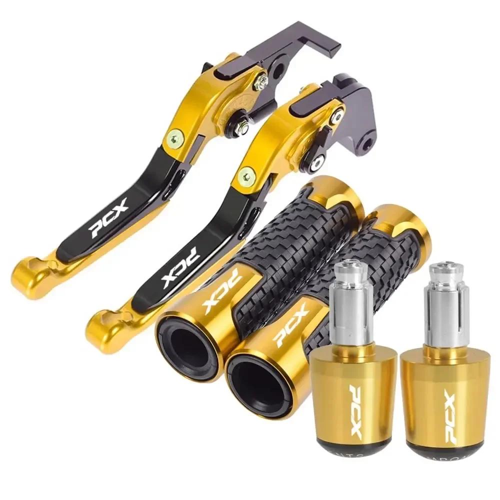For Honda PCX 125 PCX125 PCX150 Motorcycle Adjustable Folding Brake Clutch Levers Handgrip Handlebar Grips Ends Accessories