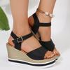 Sandalen mit weicher Sohle Damen 2025 Sommer neu hochhackig lässig Mode vielseitig Damen coole Hausschuhe Mode Sandalen