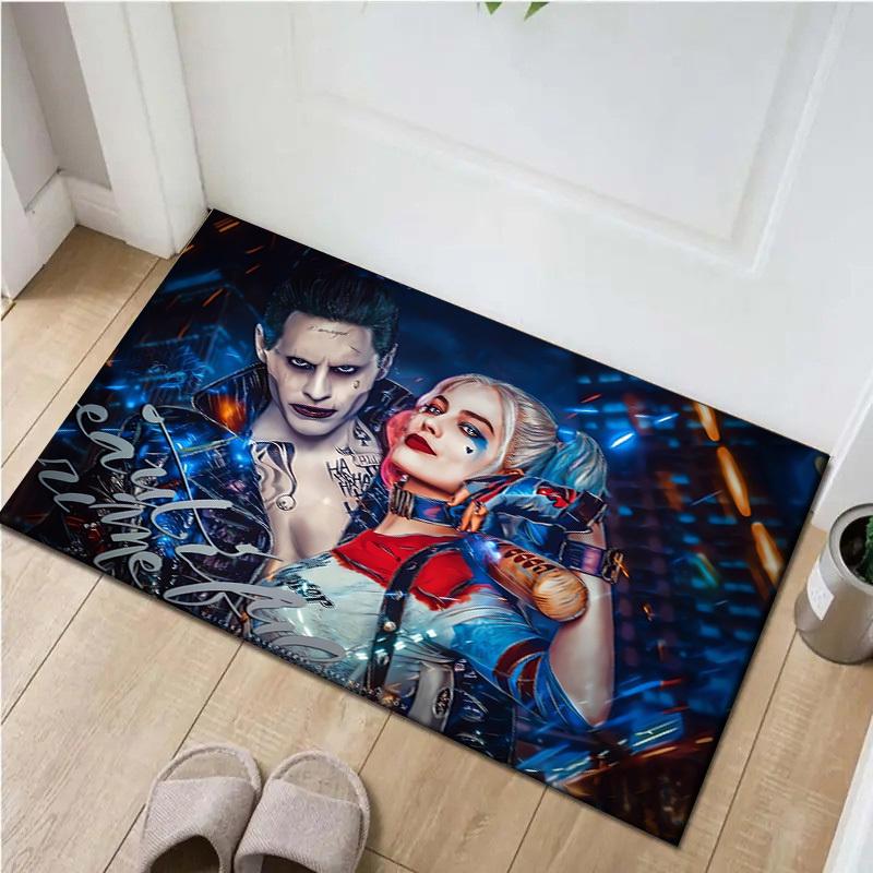 1pc Office Carpet Chair Mats Joker and Harley Quinn Perfect for Office Chairs, Living Rooms, Or Bedrooms,Polyester Carpet.HDT235 60cm by 90cm