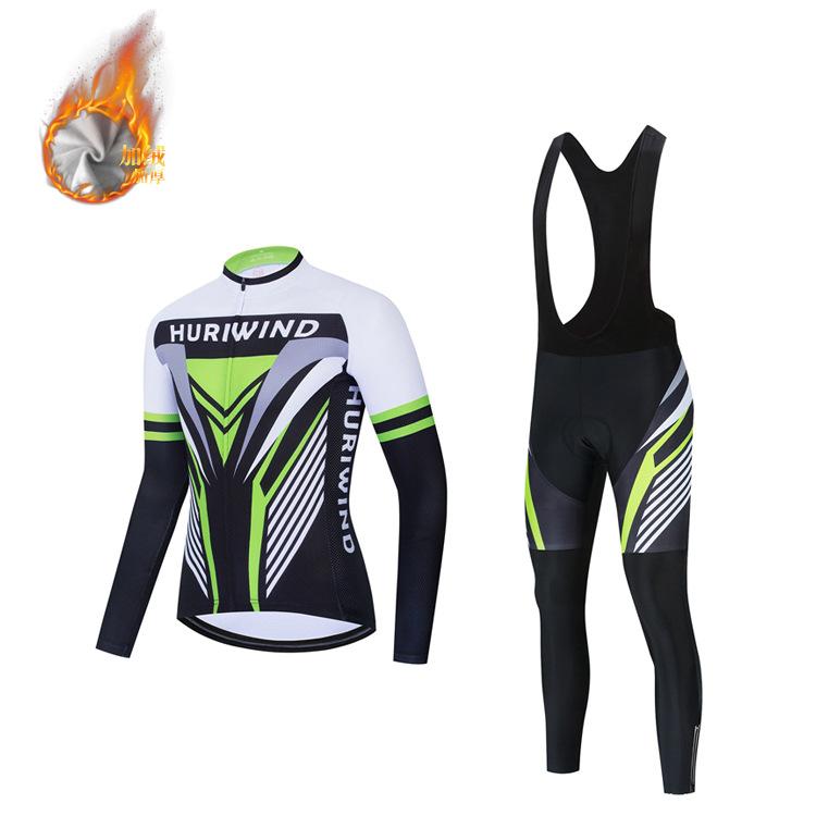 2026 Fall/Winter Long Sleeve Cycling Suit Set Fleece Warm Bicycle Team Uniform Men's