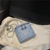 New denim rhombus chain box bag temperament versatile shoulder bag fashion versatile small bag
