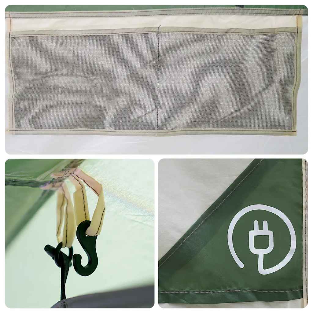 Tunnel Tent for 4 Persons Green Waterproof