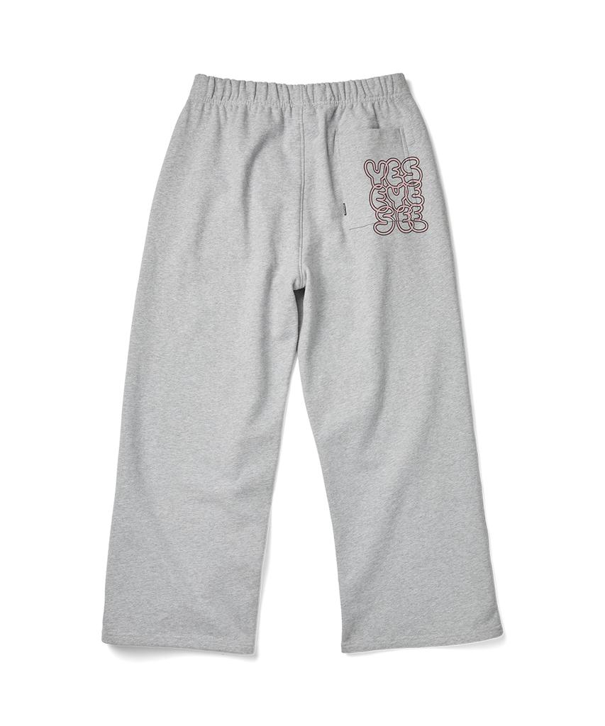 YESEYESEE C-Logo Straight Sweatpants Gray