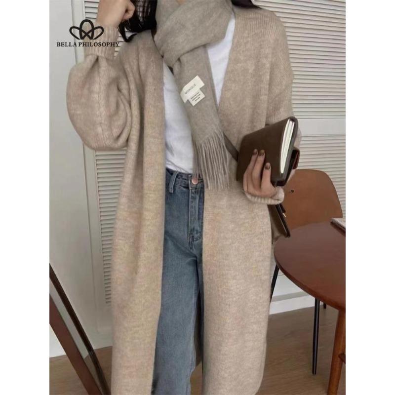 Women Fashion Long Cardigans for Autumn Casual Long Knitted Cardigan Women Sweater Coat New Cardigans Woman Clothes