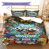 Cuphead Cute Cartoon Pattern Bedding,Quilt Set Quilt Cover Pillowcase Home Birthday Gift (1 * Duvet Cover + 2 * Pillowcase, Without Core)