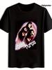 Vintage Deep Purple Rock Band Graphic T-shirt - Short Sleeve Round Neck Polyester Top with Retro Music Print