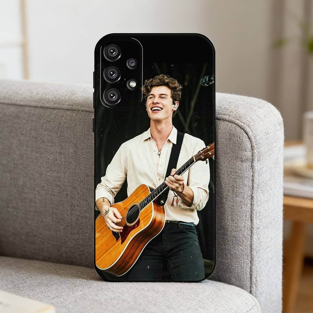 S-Singer S-Shawn Mendes Phone Case For Samsung S25,S24,S21,S22,S23,S30,Ultra,S20,Plus,Fe,Note,10,9,5G Black Cover