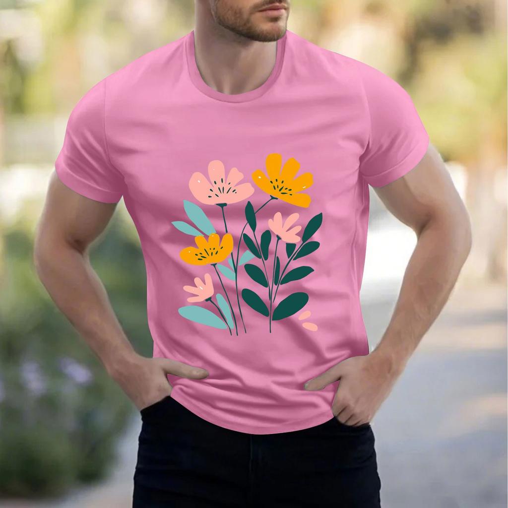 Herr Ståkrage Kortärmad Skjorta Lös Fritid Semester Skjorta Man