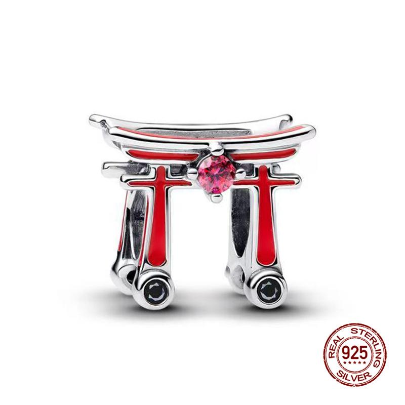 Original Charm Copper Landmark Building Series Charm Bead Fit 3Mm Original Bracelet For Women Diy Fine Jewelry Gift