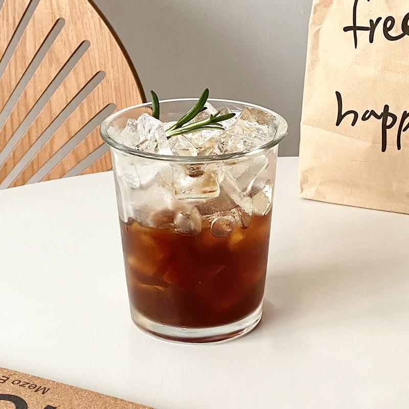 360ml/365ml Simple Coffee Cup Summer Milkshake Sand Ice Milk Tea Mugs Cocktail Glass Iced American Latte Juice Cold Drink Cups