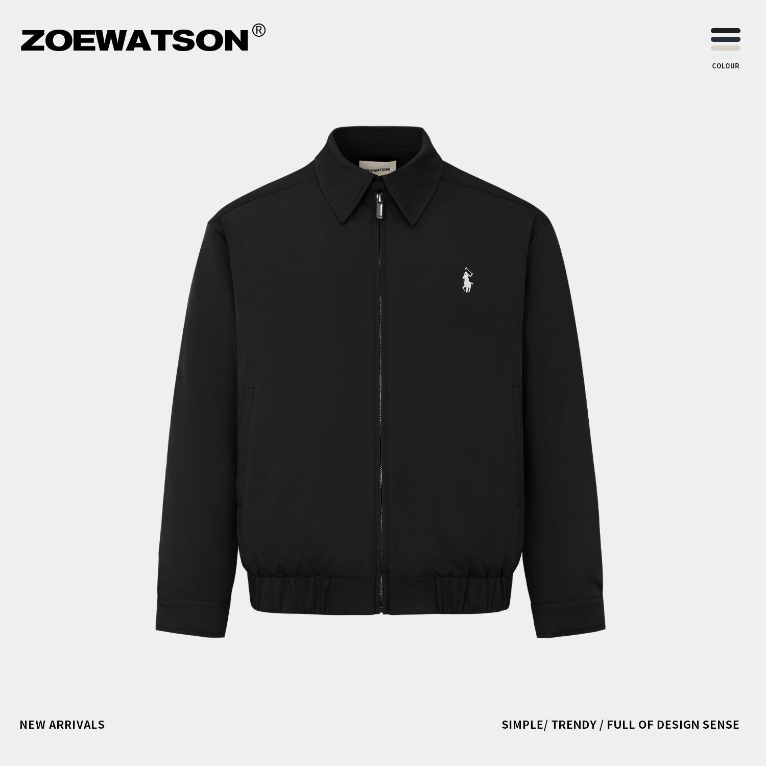 

Чоловіча куртка Harrington 2025 року в стилі Old Money з бавовни з лацканами - Новий американський модний дизайн Cleanfit L чорний