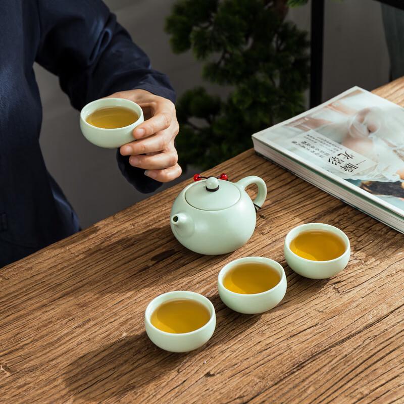 Jianglai Ding Kiln Ceramic Travel Kung Fu Tea Set