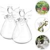 Hand-blown Transparent Angel Vase Angel Shape Plant Wall Mounted Vase Hydroponic Container  Office