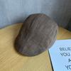 Blogger Forward Hat Women's Summer Linen Cotton Breathable Retro Ins British Beret Reverse Cap Men