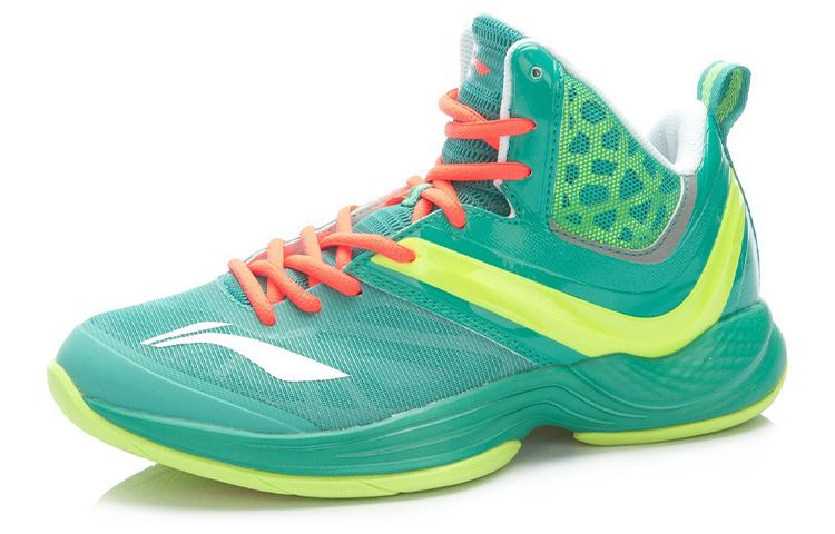 Li Ning Super Light 12 Cushioning Support Cushioning Support Mid Top Basketball Shoes Unisex Green ABFK019-4