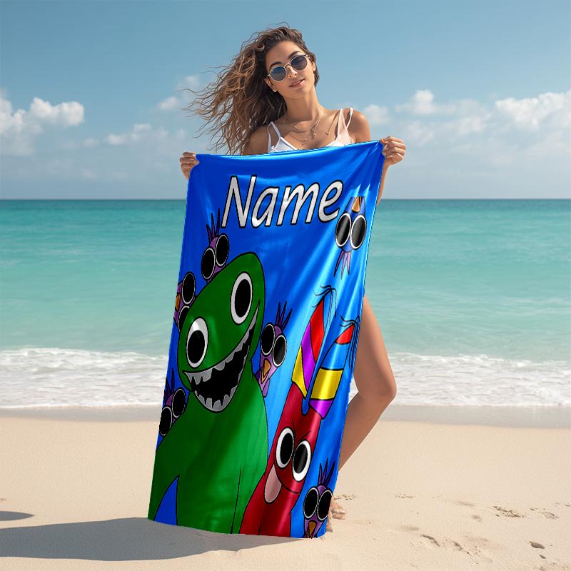 Personalized customized proof beach towel with Garten Of Banban pattern - soft, absorbent,quick-drying,perfect swimming,camping&bathing