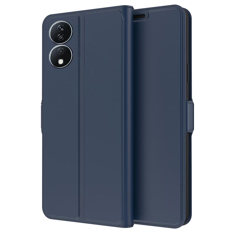 

Для Honor X7b 4G/5G/90 Чехол для смартфона Кожа+ТПУ Чехол для телефона Держатель для карт Двойная магнитная застежка Blue