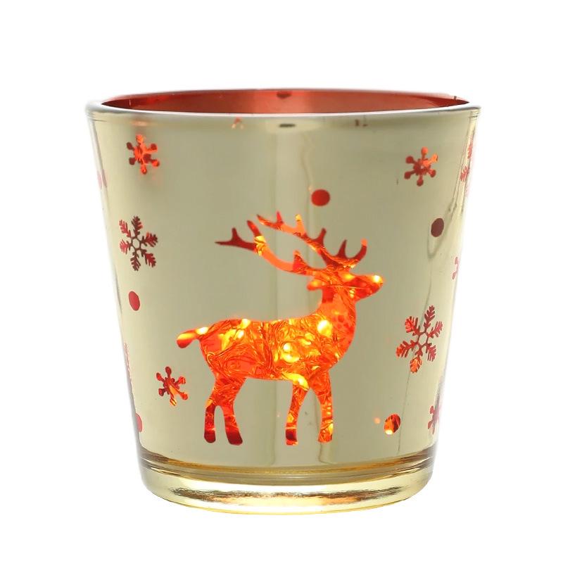 Nordic Glass Candle Holder – Christmas Aromatherapy Wax Cup, Creative Romantic Home Decor Ornament