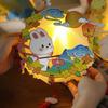 Wooden Festival Lantern Material Pack Creative Ancient Style Rabbit Lantern  Party Supply