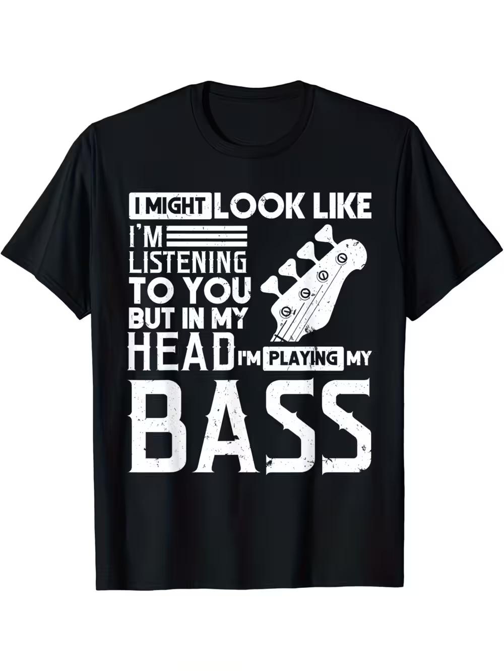 Мужская футболка для бас-гитариста - Хлопок XXXL