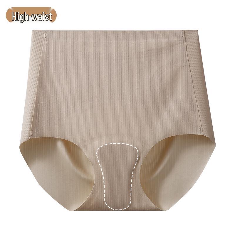 High-Waisted Yoga Seamless Underwear: Women's Anti-Embarrassment, Tummy Control, No Wedgie, Antibacterial, Breathable Briefs