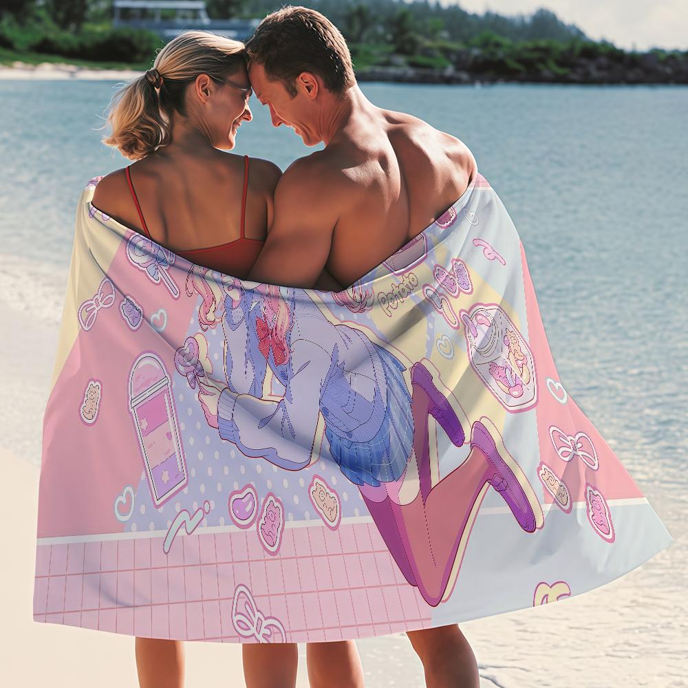 Singer A-Akiyama M-Mizuki Anime Towel Quick Drying Beach Towels Are Suitable For Swimming Pools Camping Yoga And The Gym