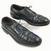 60s-70s Vintage HANOVER Long Wingtip Black Size 10B/AA 26.5-27.5cm Men's